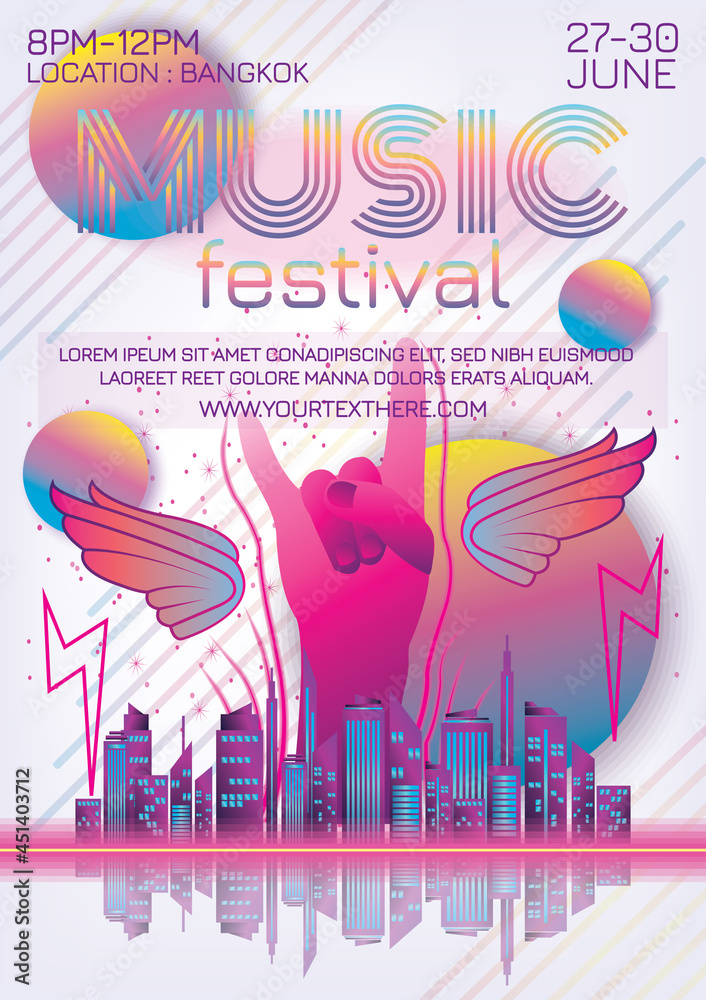 Obraz premium music festival poster for party