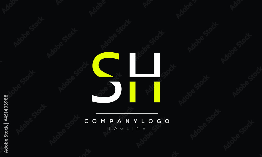 Abstract Letter Initial SH HS S Vector Logo Design Template Abstract Letter Initial SH HS S Vector Logo Design Template