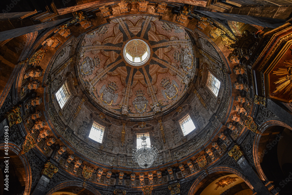 Loyola, Spain - 14 August 2021: Interior views of the Sanctuary of Loyola Basilica, Basque Country, Spain Loyola, Spain - 14 August 2021: Interior views of the Sanctuary of Loyola Basilica, Basque Country, Spain