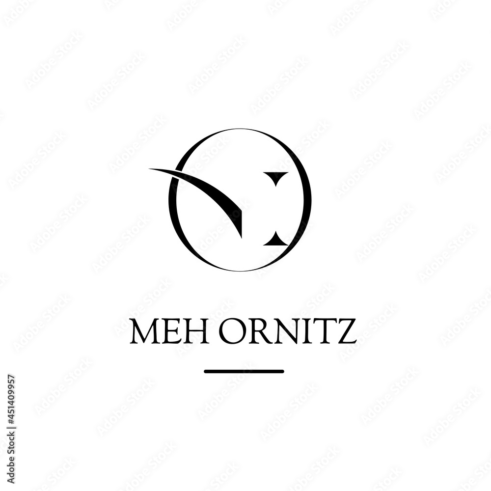 M, O circle logo design, simple elegant black color M, O circle logo design, simple elegant black color