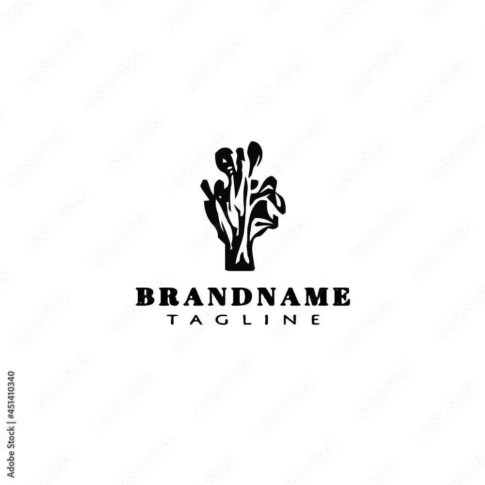 Fototapeta premium africa tree cartoon logo icon design template black vector graphic