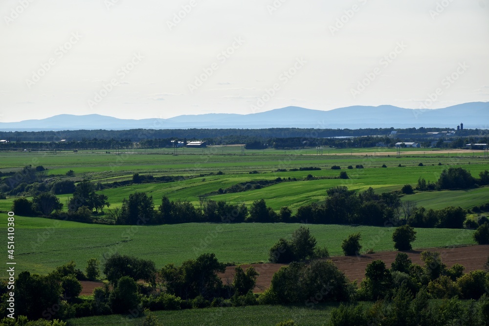 Cultivated fields, Montmagny, Québec, Canada