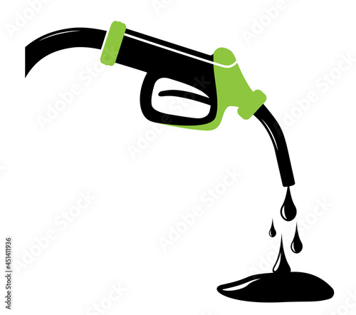 Fuel pump icon with oil drops vector illustration. Technology icon can be used in business, automotive, transportation and industry projects and presentations.
