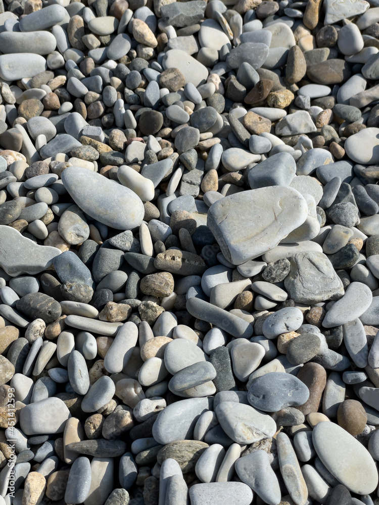 Pebbles or stones on the beach. Pebbles or stones on the beach.
