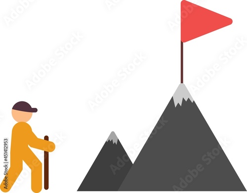 Goal Flat Vector Icon Design