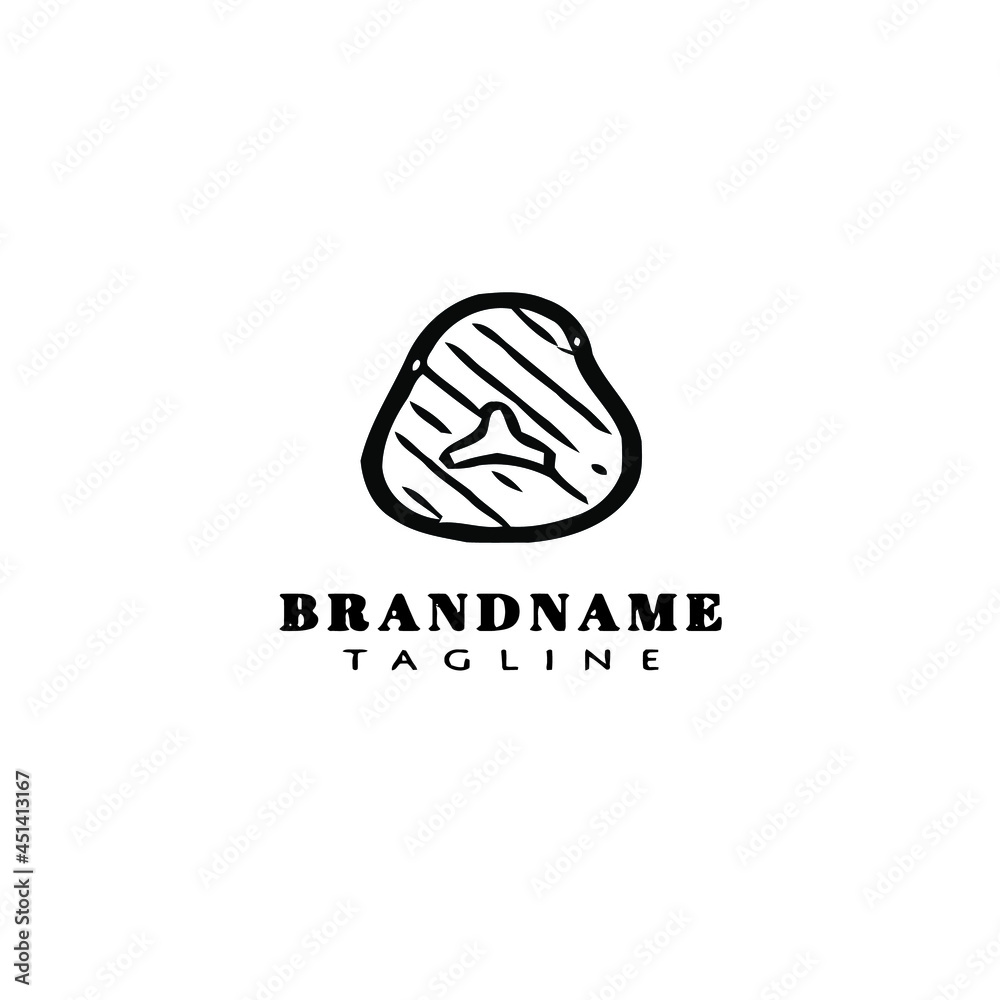 Naklejka premium fish meat logo design template icon illustration