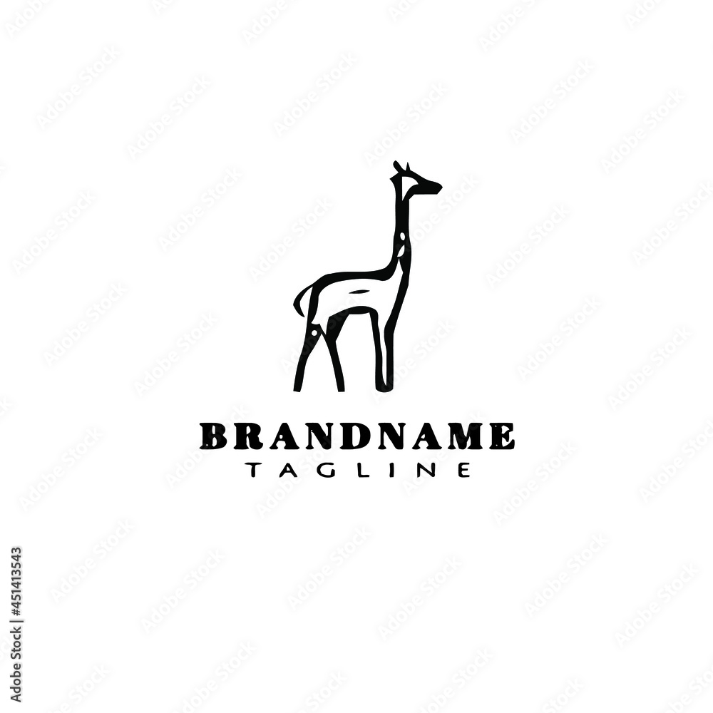 cute giraffe logo template icon vector illustration