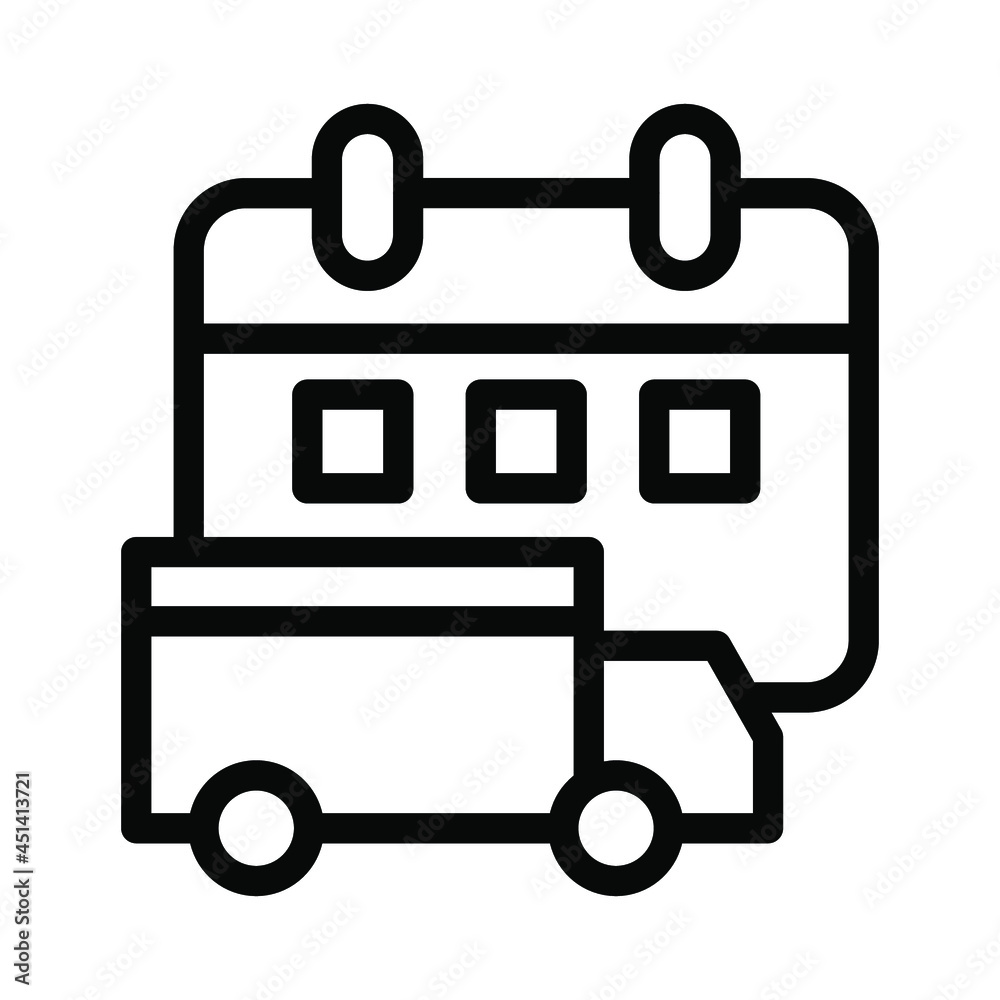 delivery scheduled line icon illustration vector graphic delivery scheduled line icon illustration vector graphic