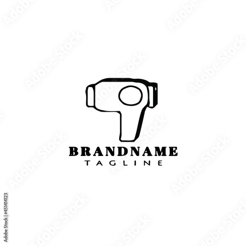 hair dryer electric logo cartoon black icon design vector