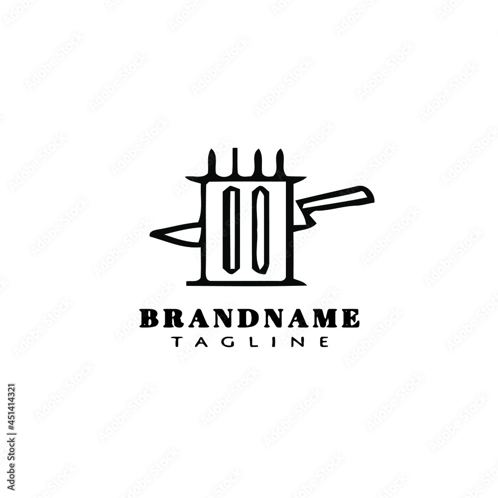 knifes logo cartoon black icon design vector illustration knifes logo cartoon black icon design vector illustration