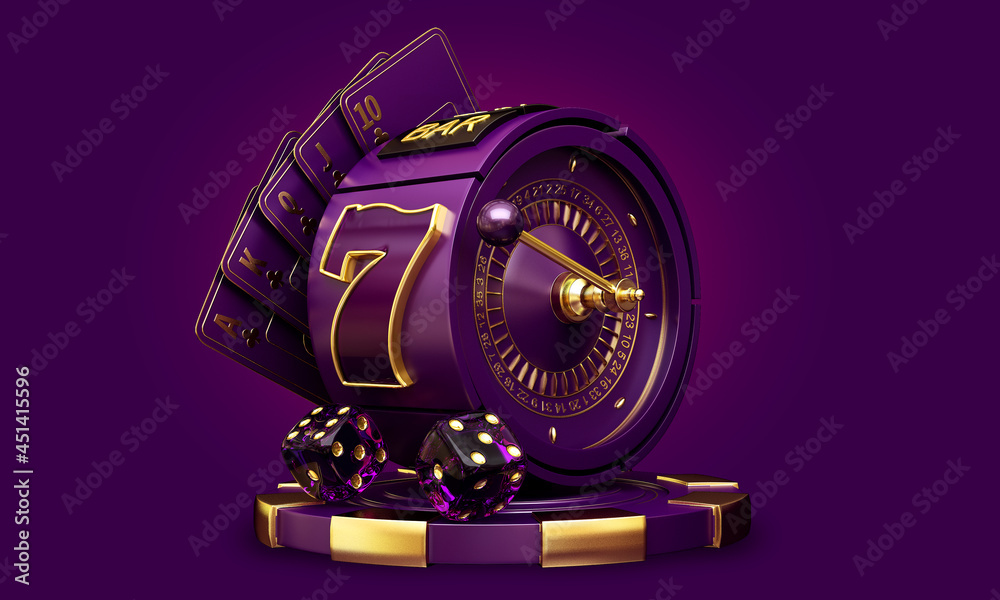 casino mix slot roulette dice card chips 3d render 3d rendering illustration Stock Illustration | Adobe Stock