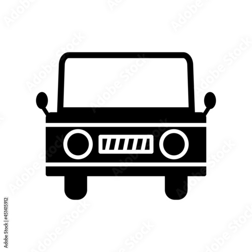 Unique Jeep Vector Glyph Icon