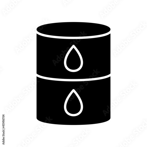 Unique Oil Barrel Vector Glyph Icon