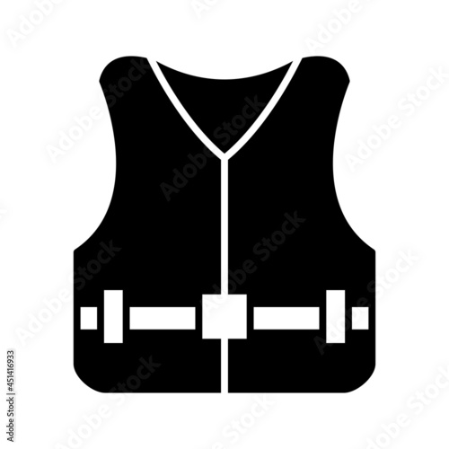 Unique Life Jacket Vector Glyph Icon