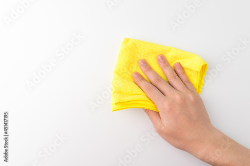 Cotton dishcloth on a white background