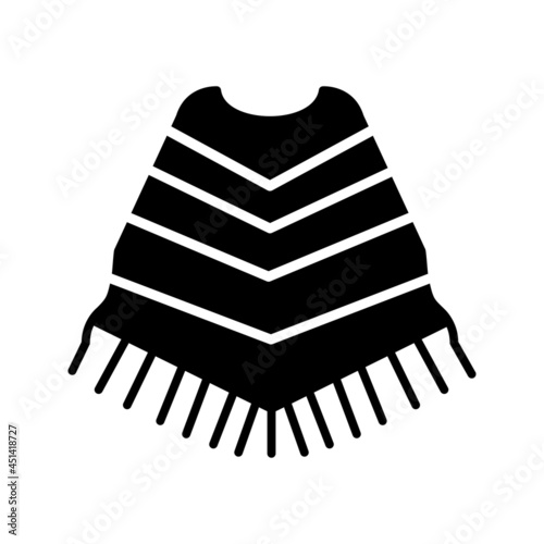 Unique Poncho Vector Glyph Icon