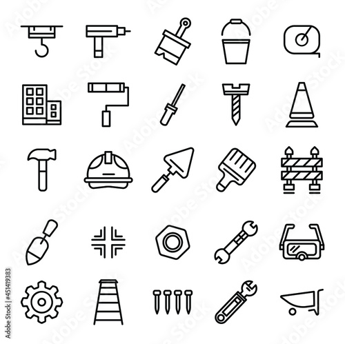 Wallpaper Mural construction icon set Torontodigital.ca