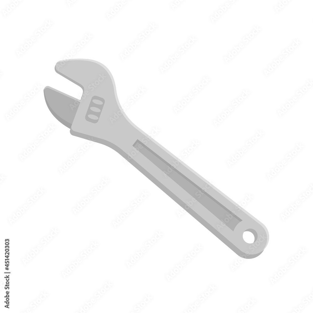 Hand tools vector. Wrench made of solid steel for tightening nuts. Hand tools vector. Wrench made of solid steel for tightening nuts.