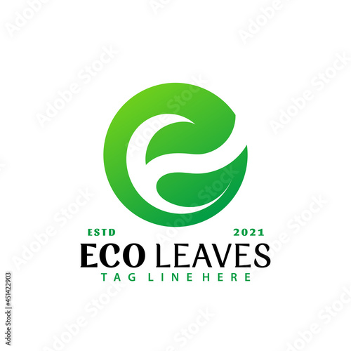 Nature Eco Leaf Logo Design, Abstract Logos Designs Concept for Template