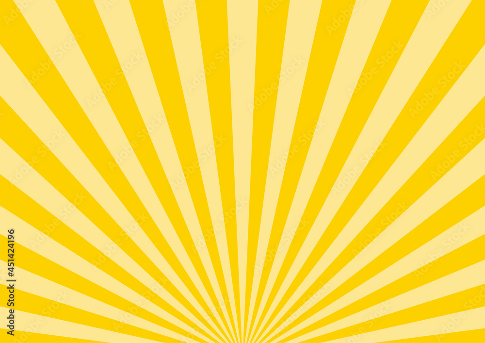 放射線 背景 黄色 Stock Vector Adobe Stock