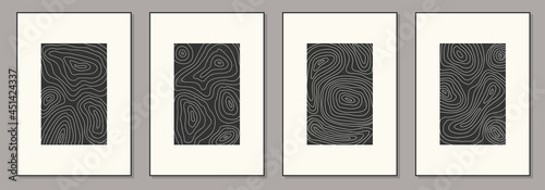 Set of abstract aesthetic creative minimalist artistic hand drawn composition