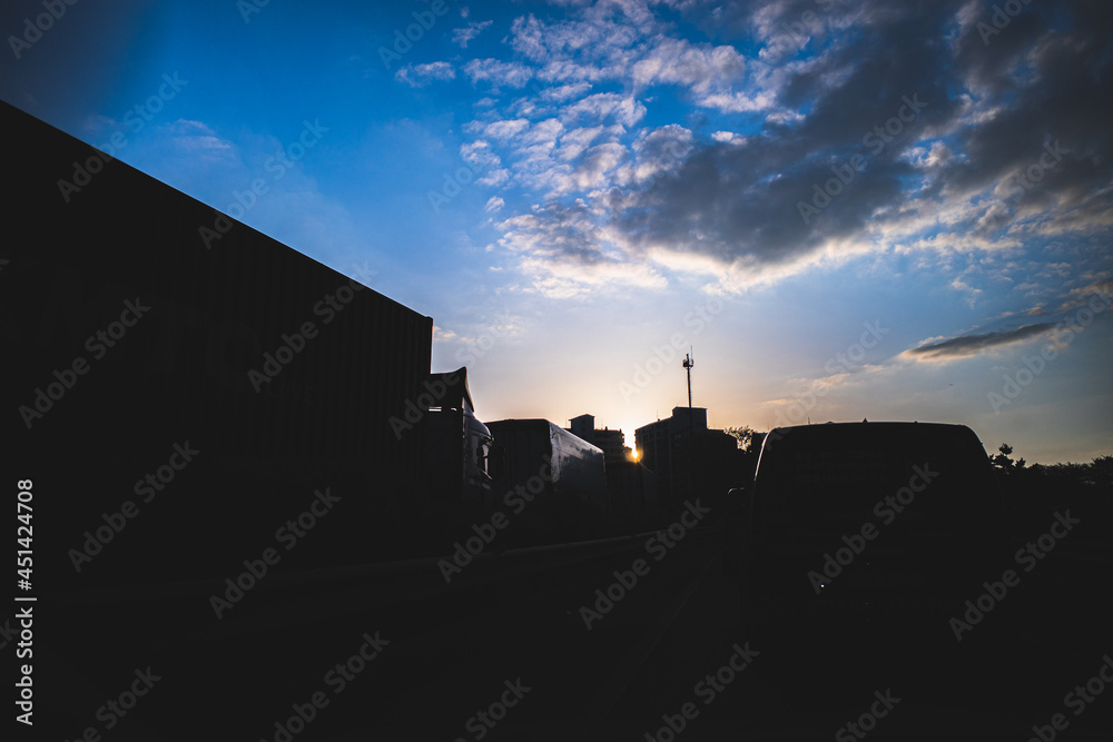 Obraz premium church in the sunset