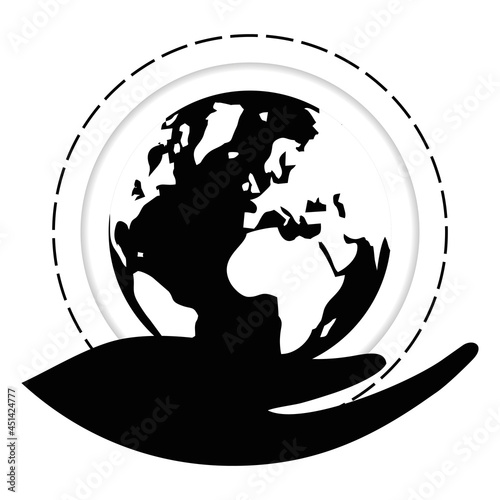 save the earth, world ozone day icon illustration