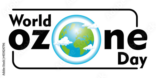 save the earth, world ozone day icon illustration