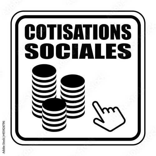 Logo cotisations sociales. photo