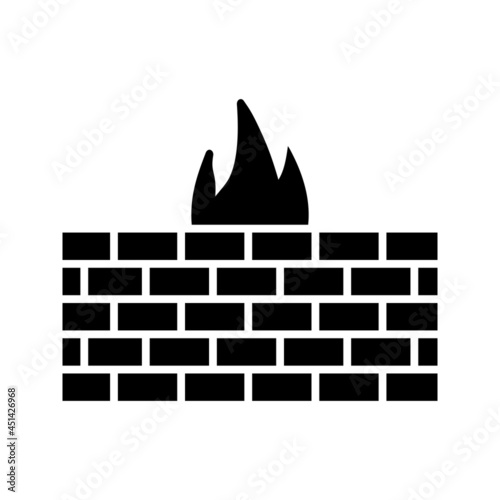 Unique Firewall Vector Glyph Icon