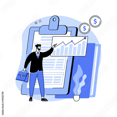 Revenue agency abstract concept vector illustration.