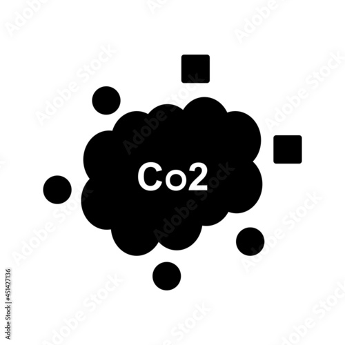 Unique Carbon dioxide Vector Glyph Icon