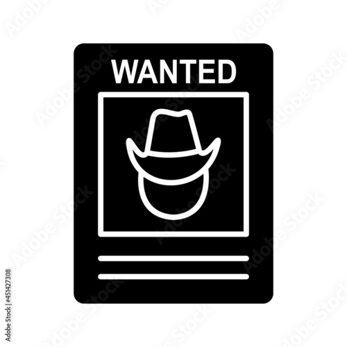 Unique Wanted Poster Vector Glyph Icon