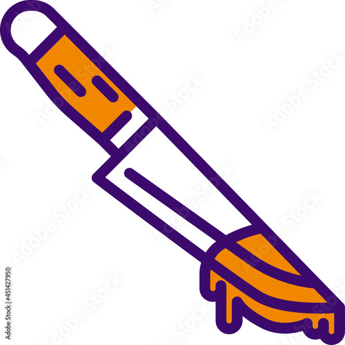 knife one color icon