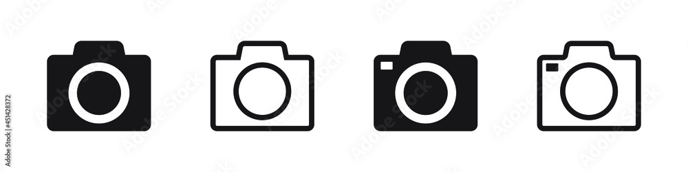 Photo camera vector icon isolated Photo camera vector icon isolated