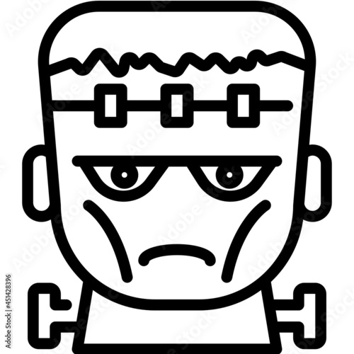 frankenstein line icon