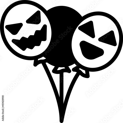 balloons solid line icon