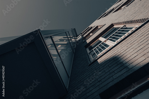 modern office building with sky