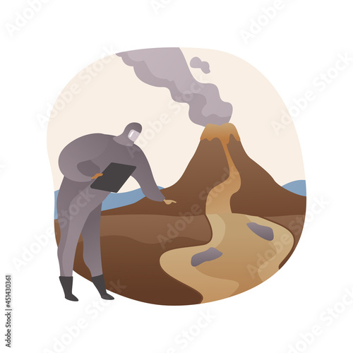 Volcanology abstract concept vector illustration.