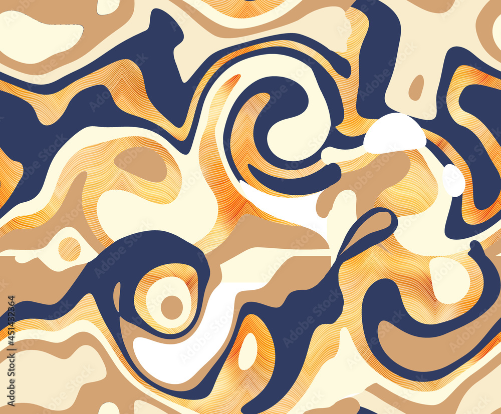 Liquid Abstract Marble Seamless Pattern Design Trendy Fashion Colors Elegant Look Perfect for Allover Printing Background
