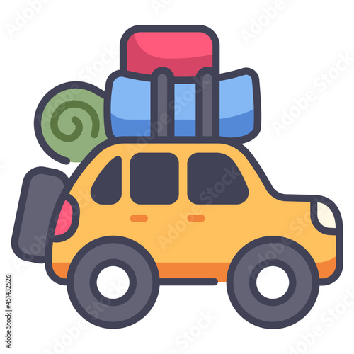 travel family car icon