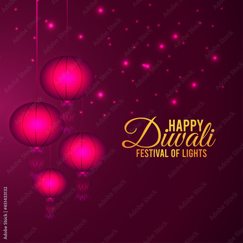 Indian festival happy diwali celebration greeting card