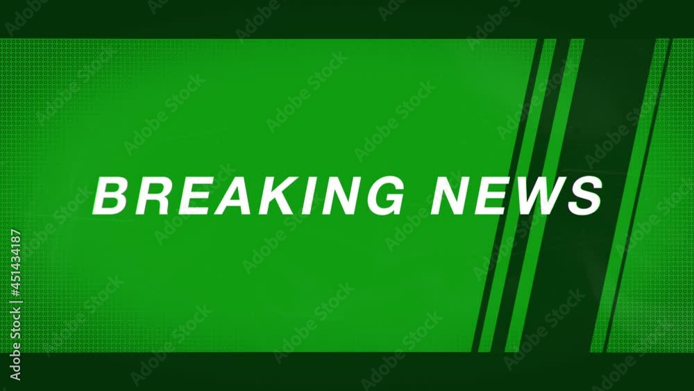 Breaking News Graphic in green. Animated text and graphics. Breaking News Graphic in green. Animated text and graphics.