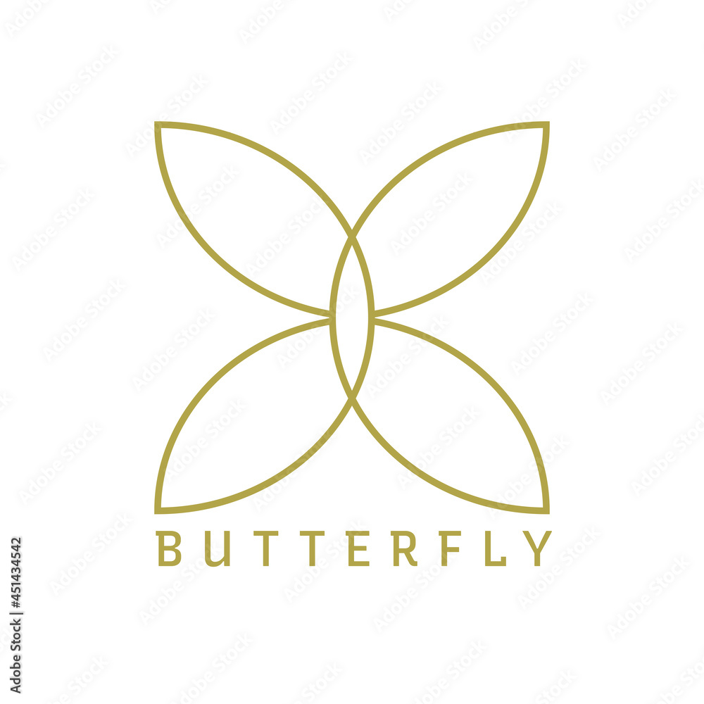 Butterfly Logo design vector. Butterfly logo suitable for beauty cosmetic logo. Butterfly Logo design vector. Butterfly logo suitable for beauty cosmetic logo.