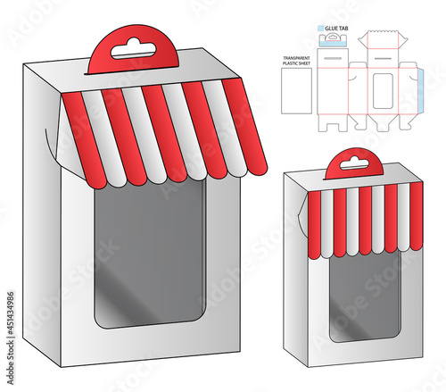 Box packaging die cut template design. 3d mock-up