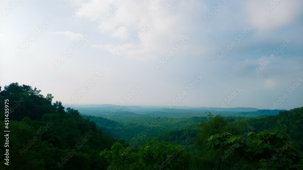 clouds over the mountains