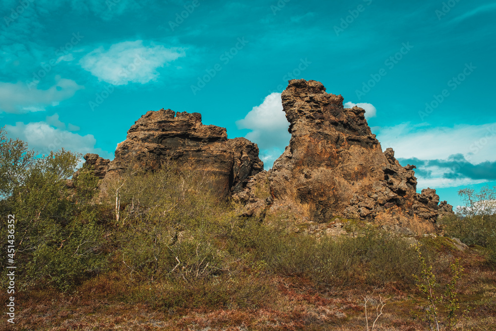 Dimmuborgir rock formations in Iceland