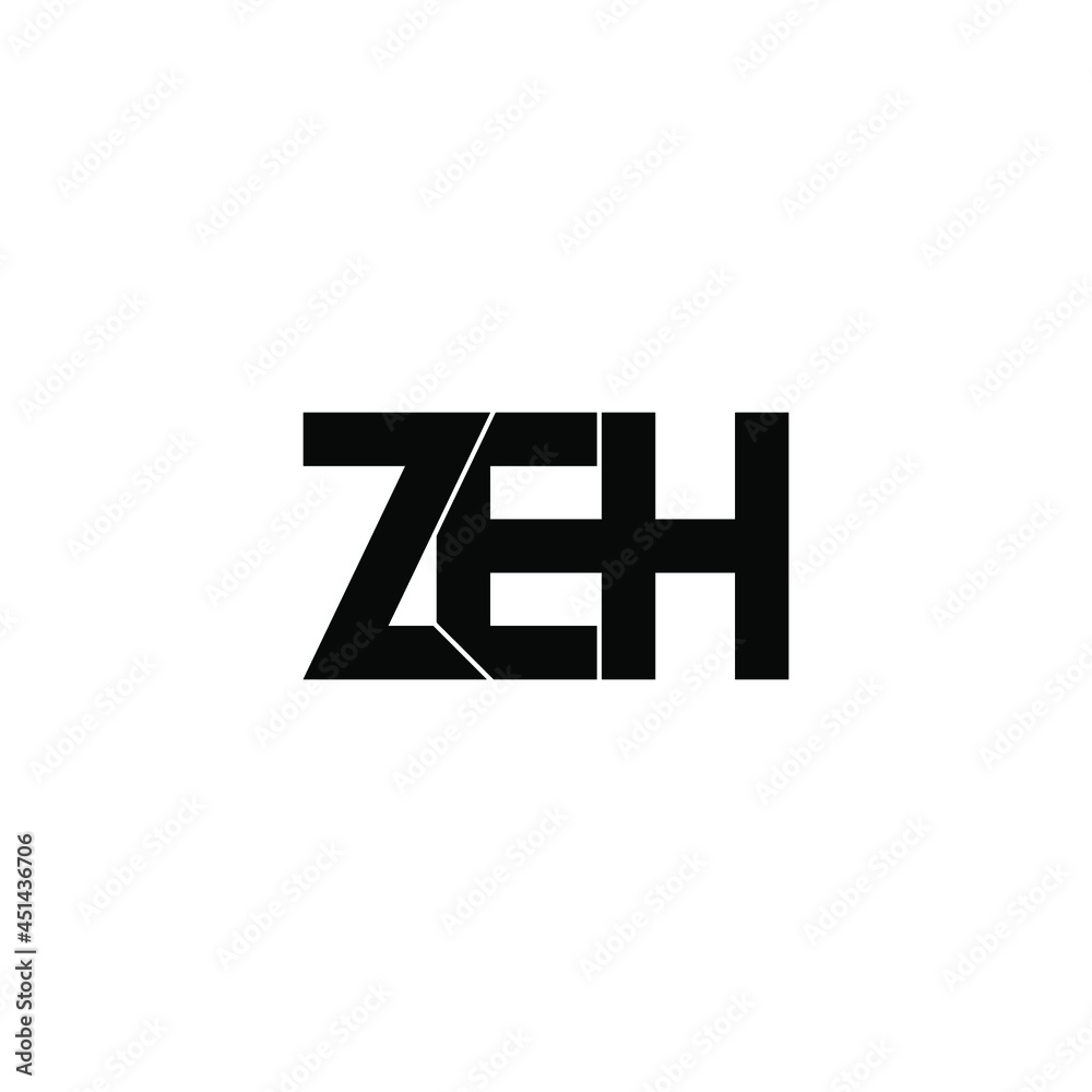 zeh letter initial monogram logo design zeh letter initial monogram logo design