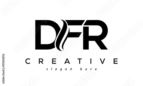 Letter DFR creative logo design vector	 photo