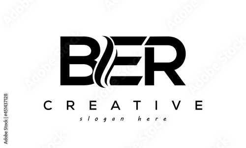 Letter BER creative logo design vector	